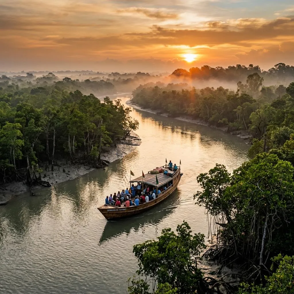 Sundarban River at Golden Hour